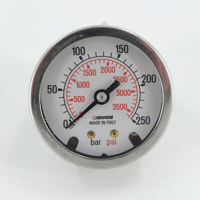 Manometer, HP water, 0-250 bar