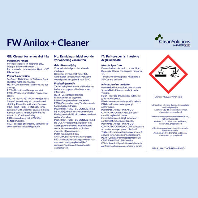 FW Anilox + Cleaner (20kg can)