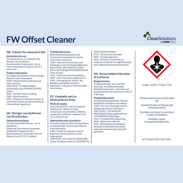 FW Offset Cleaner (17kg can)