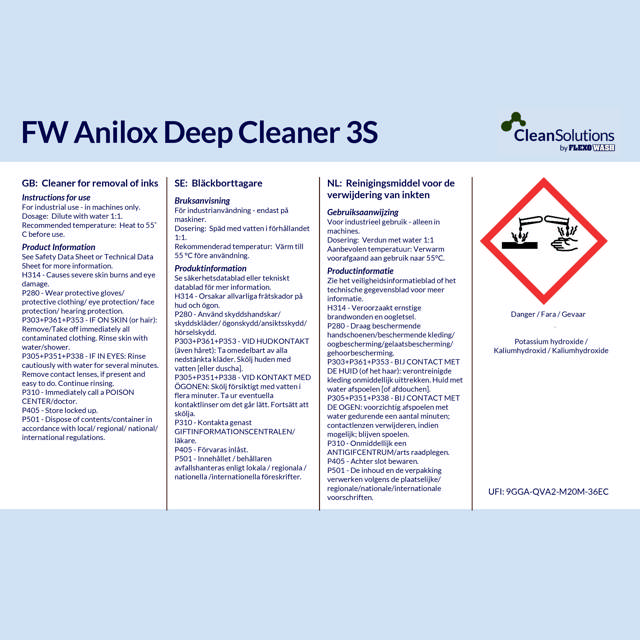 FW Anilox Deep Cleaner 3S (20kg can) 