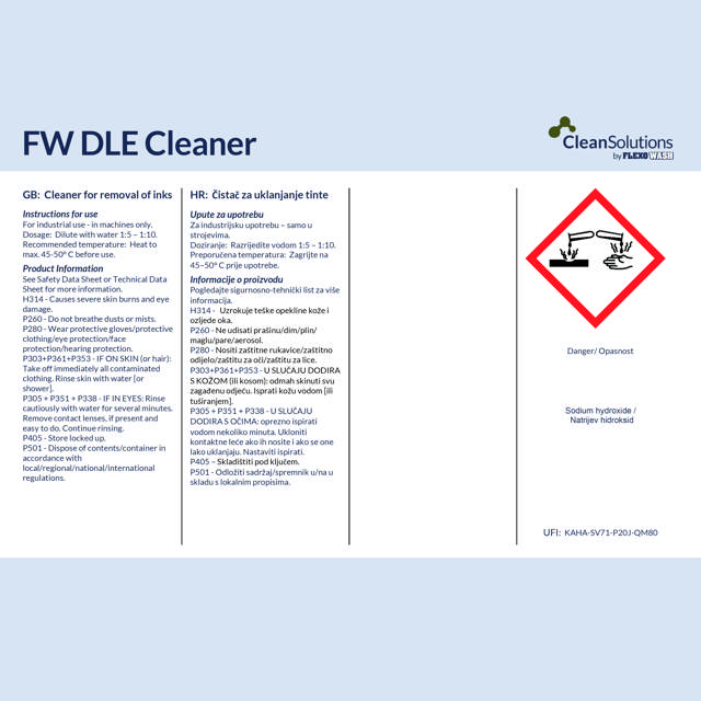 FW DLE Cleaner (19kg can)