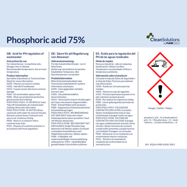 Phosphoric acid 75% (20kg can)