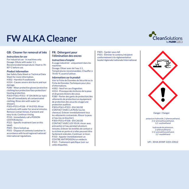 FW ALKA Cleaner (230kg drum)