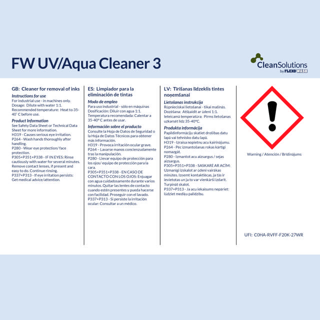 FW UV/Aqua Cleaner 3 (20kg can)