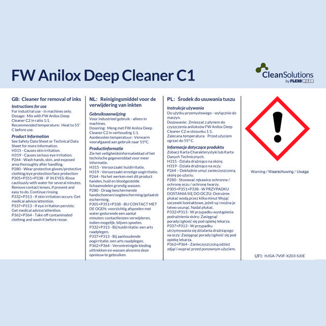 FW Anilox Deep Cleaner C1 (20kg can)