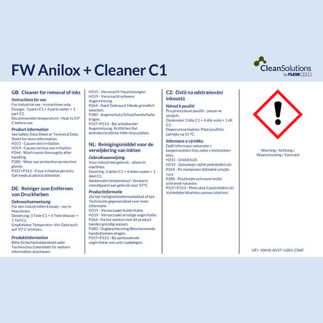 FW Anilox + Cleaner C1 (15 Kg)