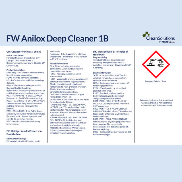 FW Anilox Deep Cleaner 1b (200kg drum)