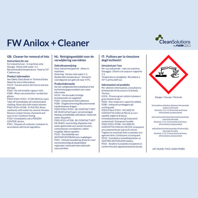 FW Anilox + Cleaner (1000kg IBC)