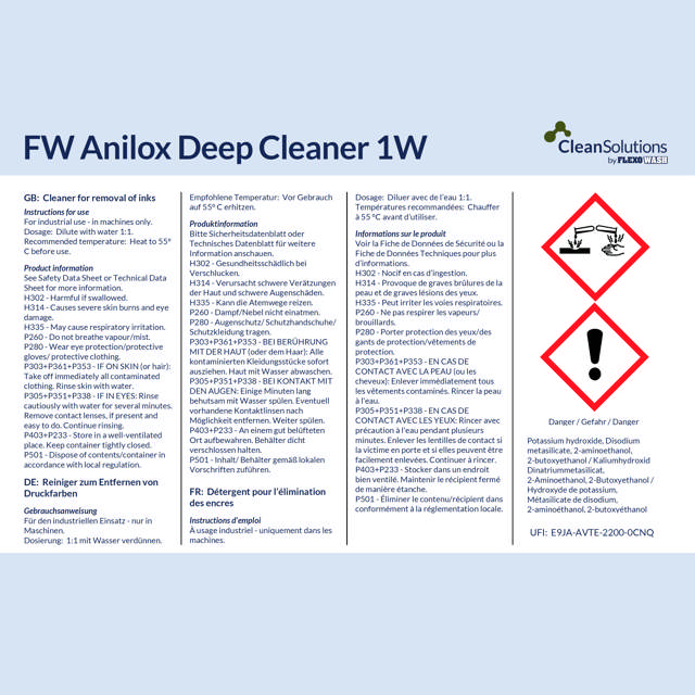 FW Anilox Deep Cleaner 1W (1000kg IBC)